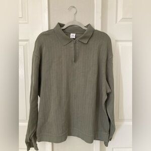 Zara Men's Taupe Polo Shirt